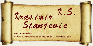 Krasimir Stanjević vizit kartica